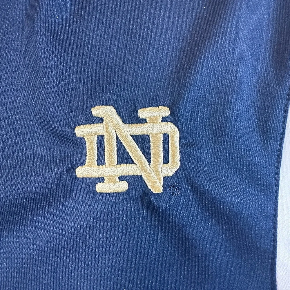 Adidas Dark Blue and White Notre Dame Men's Active Polo Shirt - Picture 6 of 12
